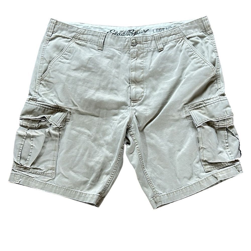 Eddie Bauer Mens Tan Cargo Shorts Classic Fit